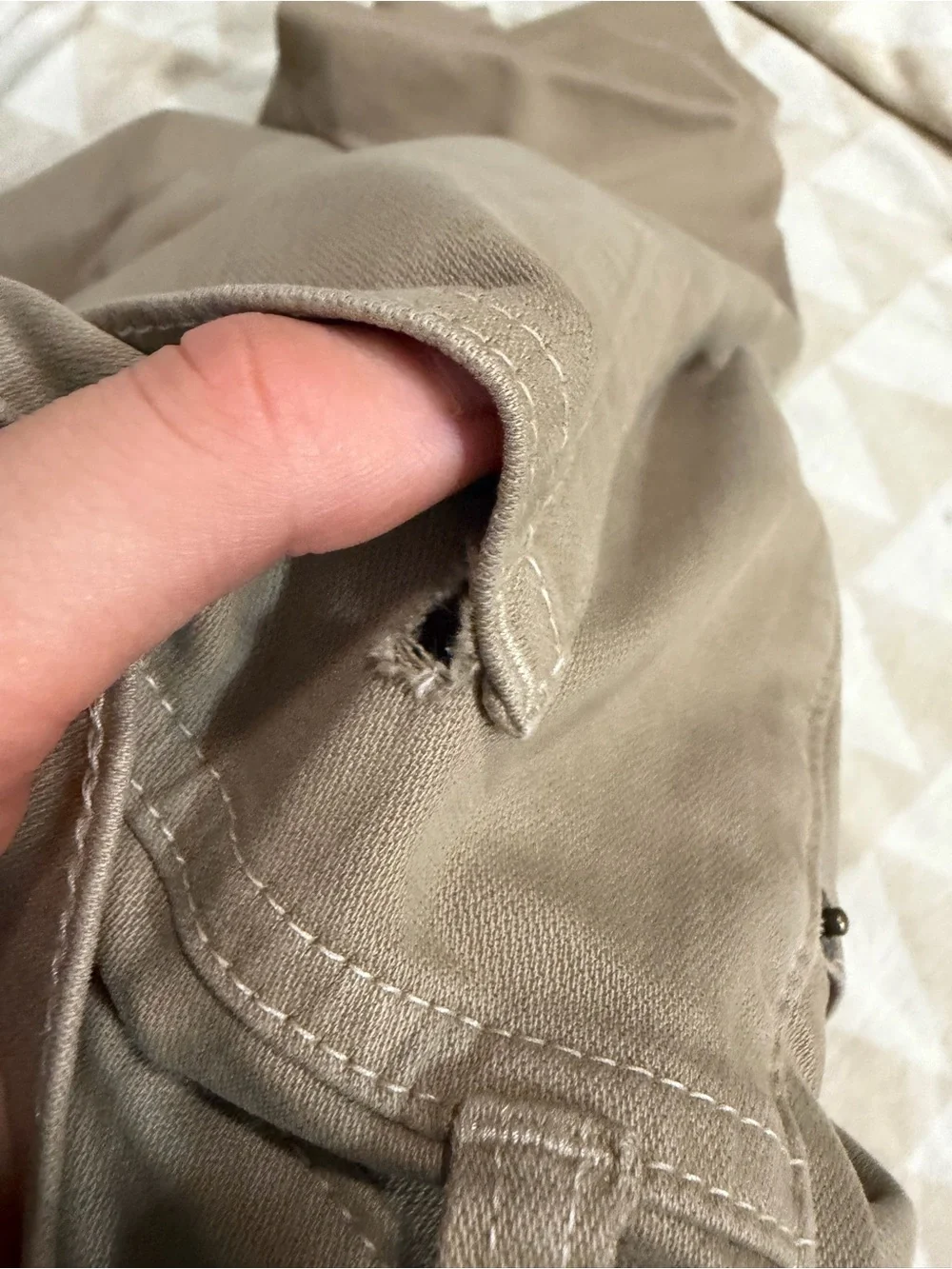 J crew Slim-fit garment-dyed five-pocket pant dusty khaki 32 30
